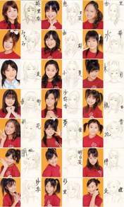 Kikkawa Yuu,
Mano Erina,
Aoki Erina,
Tanaka Anri,
Sengoku Minami,
Sawada Yuri,
Mutou Mika,
Furukawa Konatsu,
Sainen Mia,
Mori Saki,
Kitahara Sayaka,
Komine Momoka,
Wada Ayaka,
Maeda Yuuka,
Fukuda Kanon,
Saho Akari,
Okai Asuna,
Sekine Azusa,
Ogawa Saki,
Maeda Irori,
Arai Manami,
Hello! Pro Egg,