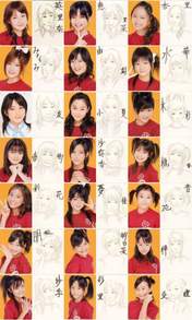 
Kikkawa Yuu,


Mano Erina,


Aoki Erina,


Tanaka Anri,


Sengoku Minami,


Sawada Yuri,


Mutou Mika,


Furukawa Konatsu,


Sainen Mia,


Mori Saki,


Kitahara Sayaka,


Komine Momoka,


Wada Ayaka,


Maeda Yuuka,


Fukuda Kanon,


Saho Akari,


Okai Asuna,


Sekine Azusa,


Ogawa Saki,


Maeda Irori,


Arai Manami,


Hello! Pro Egg,

