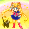 Manga Sailor Moon and Luna